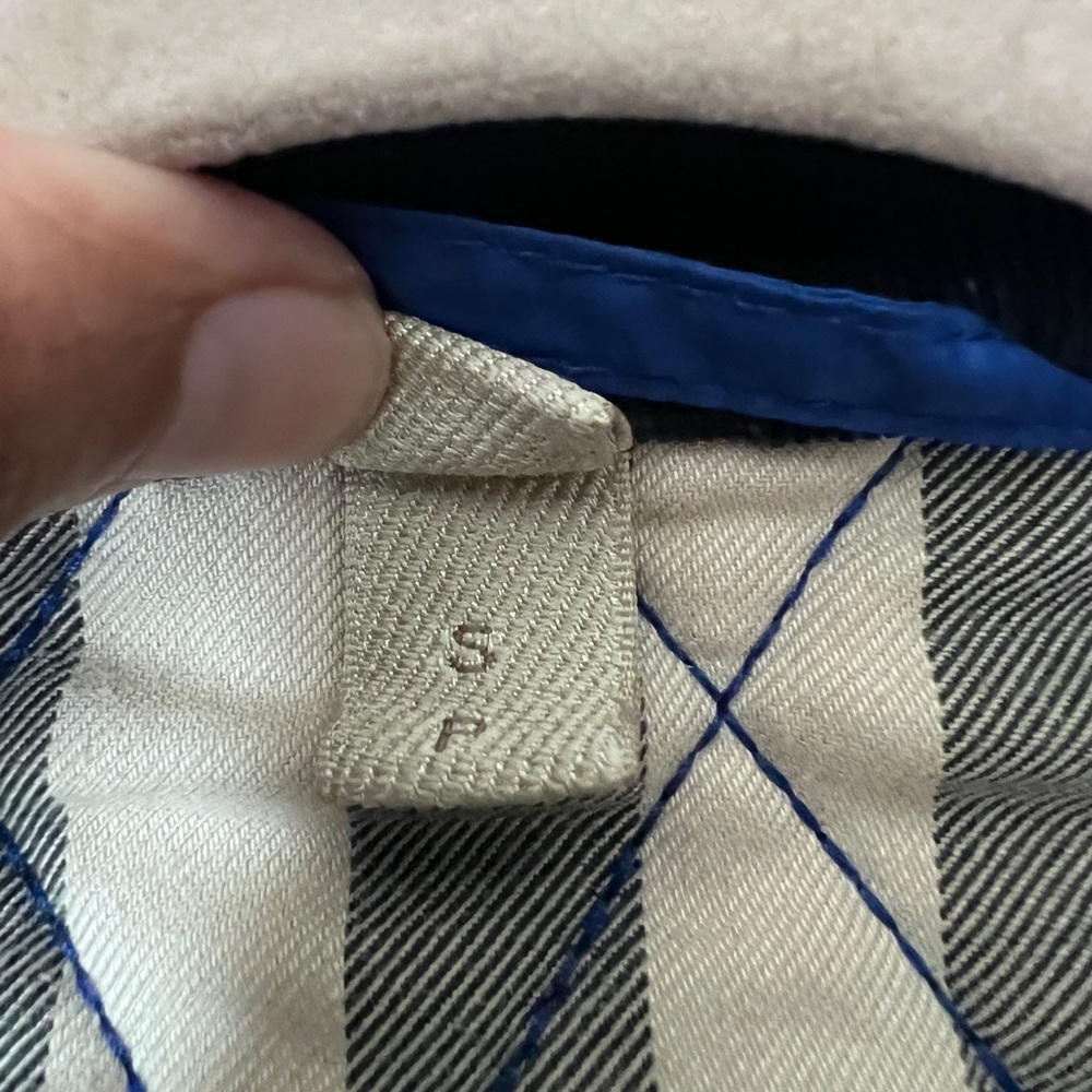 Burberry Brit Blue Quilted Sleeveless Vest Women’s Petite Small Nova Check - Picture 10 of 12